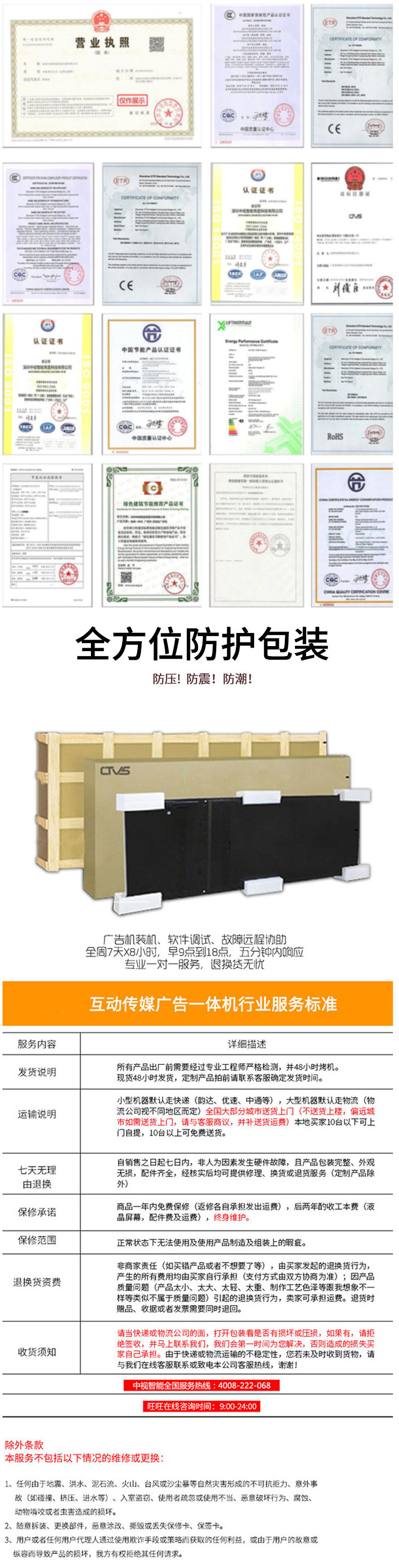 質保及包裝細節展示 質保及包裝細節展示